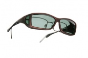 Cocoons OveRx Wide Line ML Sunglasses Burgundy 