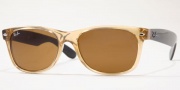 Ray-Ban RB2132 Sunglasses New Wayfarer  Sunglasses - 901L Black / Crystal Green