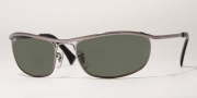 Ray-Ban RB3119 Sunglasses Olympia Sunglasses - 004 Gunmetal/Crystal Green G-15XLT lenses