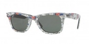 Ray-Ban RB2140 Sunglasses Original Wayfarer Sunglasses - 1084 Grey Dark and Light / Crystal Green