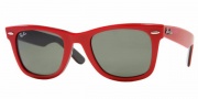 Ray-Ban RB2140 Sunglasses Original Wayfarer Sunglasses - 1089 Top Texture on Black / Crystal Green