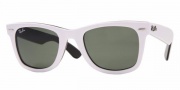 Ray-Ban RB2140 Sunglasses Original Wayfarer Sunglasses - 955 Top Red on Black / Crystal Green