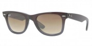 Ray-Ban RB 2140 (Original Wayfarer) Sunglasses - (955) Top Red on Black w/ Crystal Green Lenses