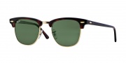 Ray-Ban RB3016 Sunglasses Clubmaster Sunglasses - (W0366)Mock Tortoise-Arista/Crystal Green