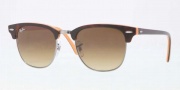 Ray-Ban 3016 (Clubmaster) Sunglasses Sunglasses - (988/32)Top White on White /Crystal Gray Gradient Lenses