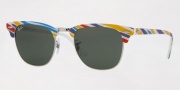 Ray-Ban RB3016 Sunglasses Clubmaster Sunglasses - 901/58 Black Crystal / Green Polarized