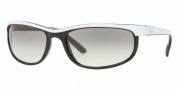 Ray-Ban 2027 (Predator 2) Sunglasses Sunglasses - (770/32) Black - White / Crystal Gray Gradient