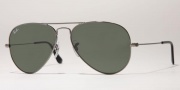 Ray-Ban RB3025 Sunglasses Large Metal 55 size Sunglasses - (W3236) Gunmetal/Crystal Green