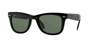 Ray-Ban 4105 (Folding Wayfarer) Sunglasses Sunglasses - (601) Shiny Black/Crystal Green