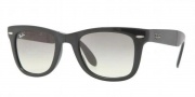 Ray-Ban RB4105 Sunglasses Folding Wayfarer Sunglasses - 601/32 Black Crystal / Gray Gradient