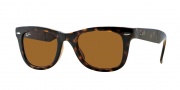 Ray-Ban RB4105 Sunglasses Folding Wayfarer Sunglasses - 710 Light Havana / Crystal Brown
