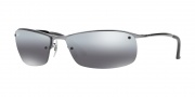 Ray-Ban RB3183 Sunglasses Top Bar Polarized  Sunglasses - 004/82 Gunmetal/Gray Mirror Silve Polarizedr
