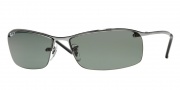 Ray-Ban RB3183 Sunglasses Top Bar Polarized  Sunglasses - 004/9A Gunmetal/Green Polarized