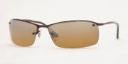 Ray-Ban RB3183 Sunglasses Top Bar Polarized  Sunglasses - 004/9K Gunmetal/Pink Grad. Mirror Silver