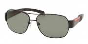 Prada PS 56HS  Sunglasses -  demi-shiny black / polar gray (1BO5Z1)