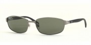 Ray-Ban RB3247 Sunglasses Sunglasses - (004-58)Gunmetal/Crystal Green Polarized