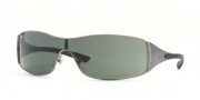 Ray-Ban RB 3268 Sunglasses Shield Sunglasses - (041-71) Gumnetal Stiped/Green