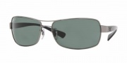 Ray-Ban RB3379 Sunglasses Sunglasses - (004-58)Gunmetal/Crystal Green