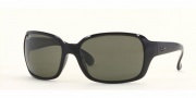 Ray-Ban 4068 Polarized Sunglasses Sunglasses - (601-58) Black/Crystal Green P