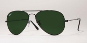 Ray-Ban 3025 Large Metal Sunglasses 62 Size Sunglasses - 002 Black / Crystal Green