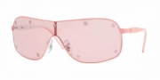 Ray-Ban Junior RJ 9520SB Sunglasses - 224/7E Shiny White-Pink/Pink Mirror Silver Grad.