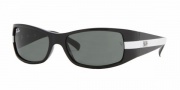 Ray-Ban Junior RJ9041S Sunglasses Sunglasses - 154/71 Shiny Black-Shiny White/Green