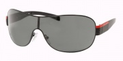 Prada PS 54HS Sunglasses - 1BO1A1 Matte Black+Black Rubb./Gray