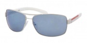 Prada Sport 54IS Sunglasses Sunglasses - 1BC9P1 Silver / Blue Mirror
