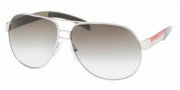 Prada PS 57HS Sunglasses - 1BC4M1 Silver/Green Gradient