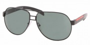 Prada PS 57HS Sunglasses - 1BO3O1 Demi-Shiny Black/Green