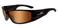 Wiley X Zak Sunglasses - (ACZAK06) Bronze Flash/Gloss Black