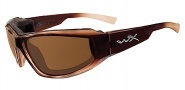 Wiley X Jake Polarized Sunglasses - (CCJAK04) Polarized Bronze/Gloss Brown fade