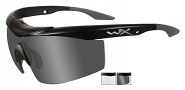 Wiley X WX Talon Sunglasses - (CHTAL1RX)Black/Smoke,Clear lenses w/Rx insert