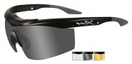Wiley X WX Talon Sunglasses - (CHTAL2)Black/Smoke,Clear,Light Rust lenses