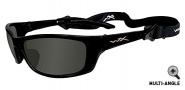Wiley X P-17 Polarized Sunglasses - (P-17)Polarized smoke Green/Gloss Black