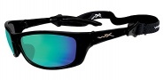 Wiley X P-17 Polarized Sunglasses - (P-17GM)Emerald Mirror Polarized Amber/Gloss Black
