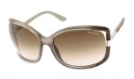 Tom Ford 0125 Anais Sunglasses -  59P Beige / Olive green inside / Palladium details - Green gradient lens