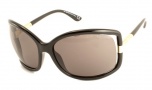Tom Ford 0125 Anais Sunglasses - 74F Pearl nude / Ivory inside / Shiny rose gold details - Powder brown gradient lens 