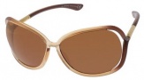 Tom Ford 0076 Raquel Sunglasses - U46 Champagne to Pearl Brown Gradient / Brown