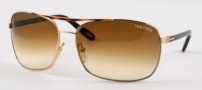Tom Ford Sunglasses John Sunglasses - 772 Rose Gold - Havana Bridge Bar - Dark Havana Temple / Brown Gradient Lens