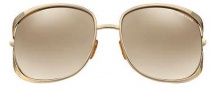 Tom Ford 0040 Margaux Sunglasses - 275 Rose Gold - White Mother of Pearl Temple / Light Brown Flash SIlver Gradient Lens