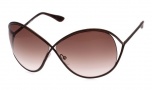 Tom Ford FT0131 Lilliana sunglasses Sunglasses - 48F Shiny brown - Dark brown gradient lens