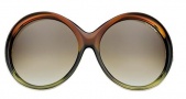 Tom Ford 0094 Alessandra sunglasses Sunglasses - 225 Brown Gradient to Green / Gradient Olive Green Lens
