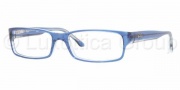 Ray-Ban RX 5114 Eyeglasses Eyeglasses - 5111 Dark Blue on Transarent Demo Lens