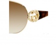 Gucci 2834/S Sunglasses - 0SPV Gold Dark Havana (IS brown gray gradient lens)