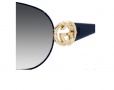 Gucci 2834/S Sunglasses - 01ZF Lacquered Blue (44 dark gray gradient lens)