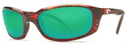 Costa Del Mar Brine - Shiny Tortoise Frame Sunglasses - Grey Glass/COSTA 580