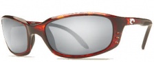 Costa Del Mar Brine - Shiny Tortoise Frame Sunglasses - Green Mirror Glass/COSTA 580