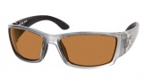 Costa Del Mar Corbina Sunglasses Silver Frame Sunglasses - Amber / 580P
