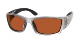 Costa Del Mar Corbina - Silver Frame Sunglasses - Vermillion Glass/COSTA 400